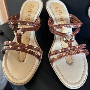 Leather High Heel Sandals